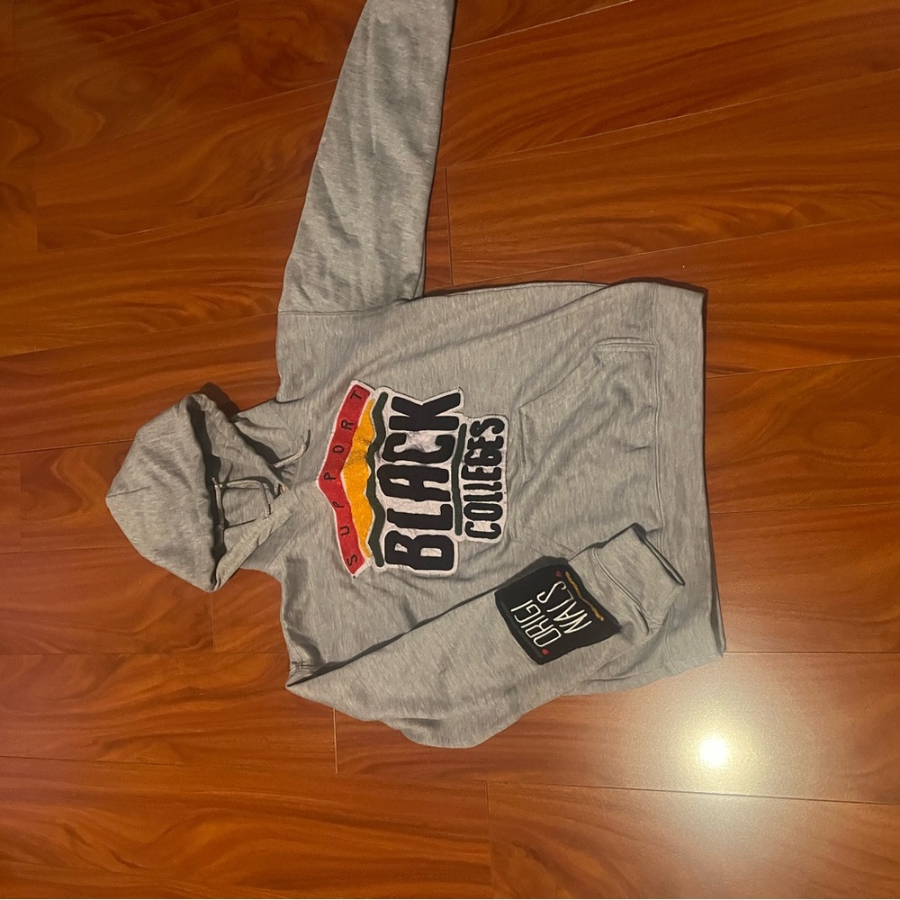 Gray Hoodie with Colorful Graphic